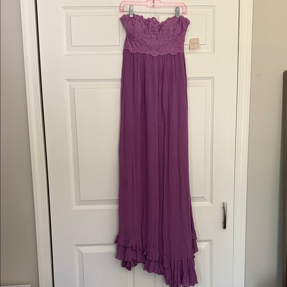 Free People Lavender Lace Bustier Dress size medium New with tags!